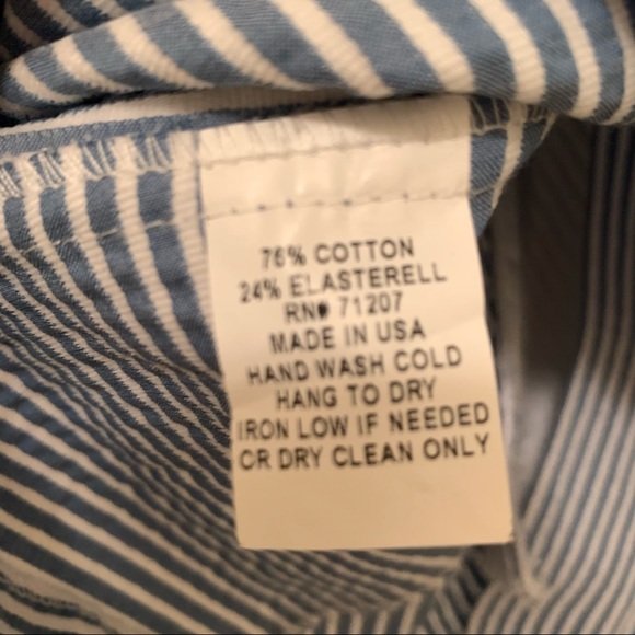 J'ENVIE seersucker blouse Size 12 - Picture 6 of 6